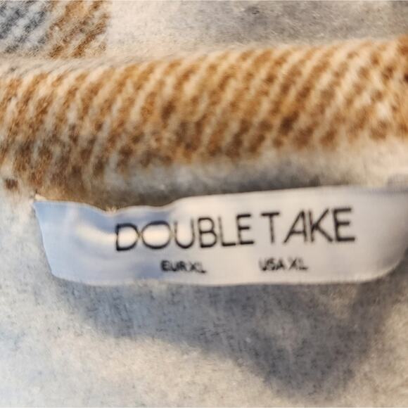 Double Take Oversized Double Breasted Blazer Coat Lightweight Trendy XL - Picture 4 of 8